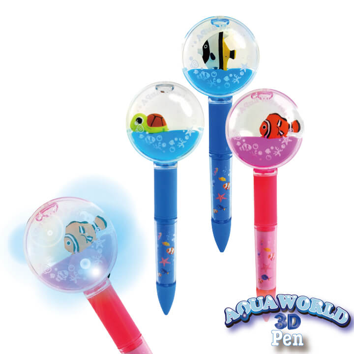 Aqua World 3D Light up Liquid Pen Ocean Series F2008-17ROD-A