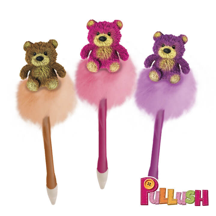 Pullush Bear Feather Pen F2077-17BEP