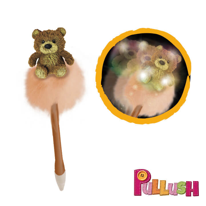 Pullush Bear Feather Pen F2077-17BEP