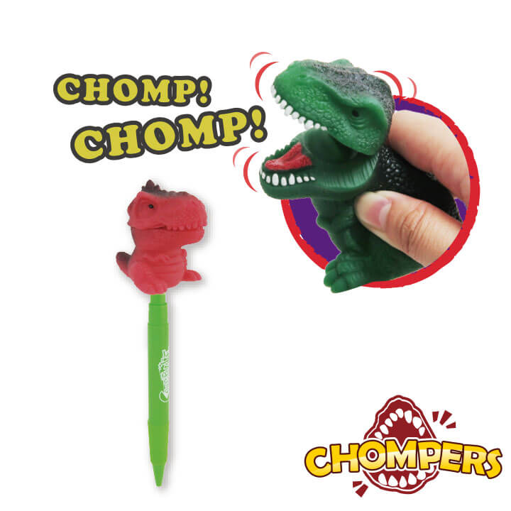 Chompers Retractable Pen Dinosaur Series F2093-19DIP