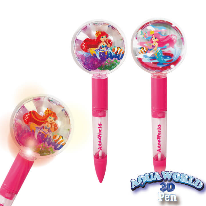 Aqua World 3D Light up Liquid Pen Mermaid Series F2104-17MED-A