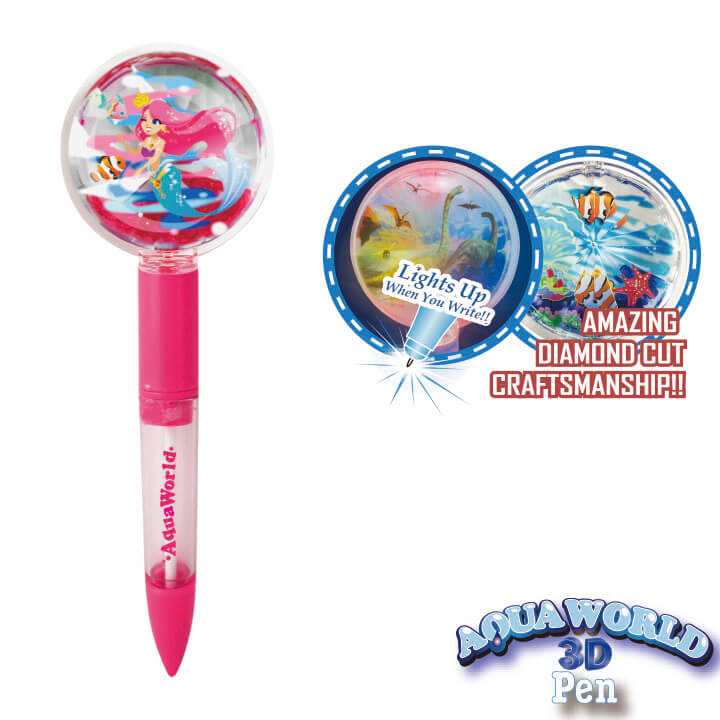 Aqua World 3D Light up Liquid Pen Mermaid Series F2104-17MED-A