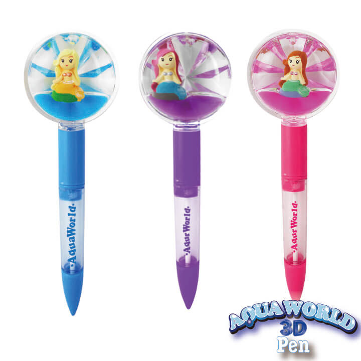 Aqua World 3D Light up Liquid Pen Mermaid Series F2104-17MED