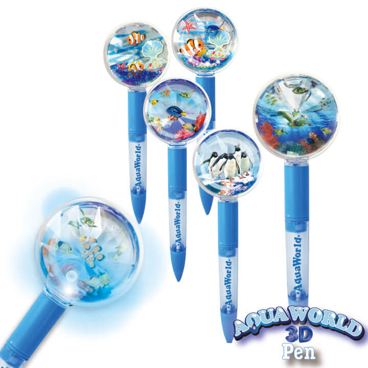 Aqua World 3D Light up Liquid Pen Ocean Series F2104-17OCD-A