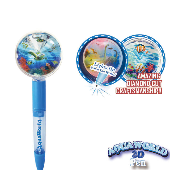 Aqua World 3D Light up Liquid Pen Ocean Series F2104-17OCD-A