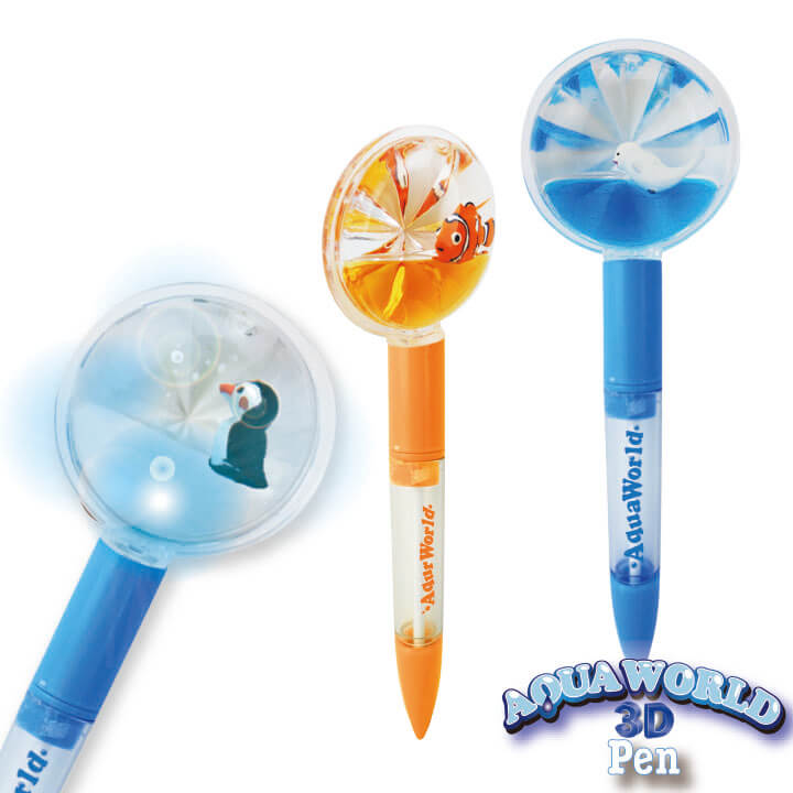 Aqua World 3D Light up Liquid Pen Ocean Series F2104-17OCD-B