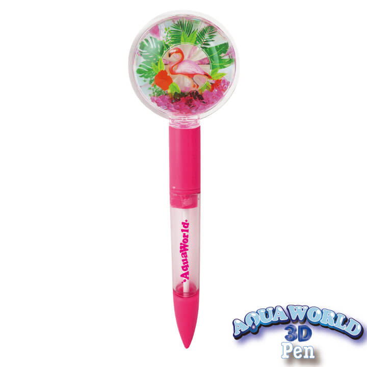 Aqua World 3D Light up Liquid Pen Flamingo Series F2104-17RCD
