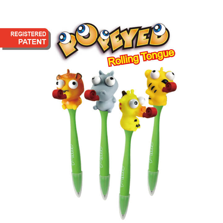 Popeyed Rolling Tongue Pen Wild Animal Series F2109-16WWP