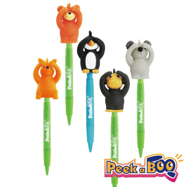 Peek a Boo Retractable Pen Animal Series F2118-19AUP