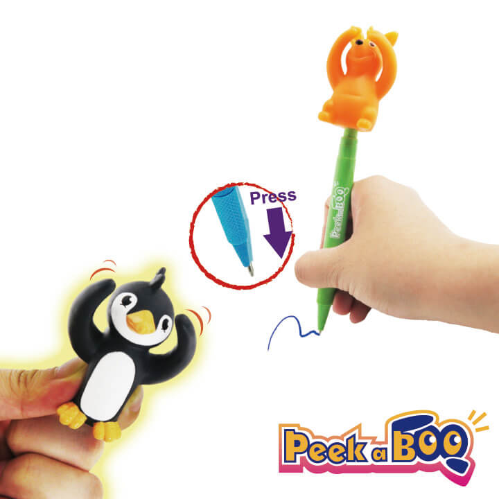 Peek a Boo Retractable Pen Animal Series F2118-19AUP