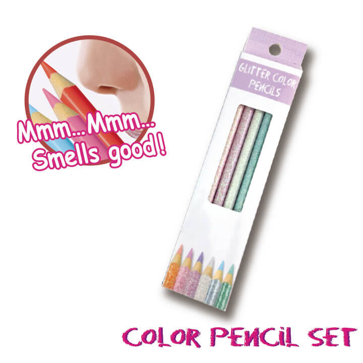 Glitter Color Pencil Set F3135-1RBED - FOLUCK-Novelty toys