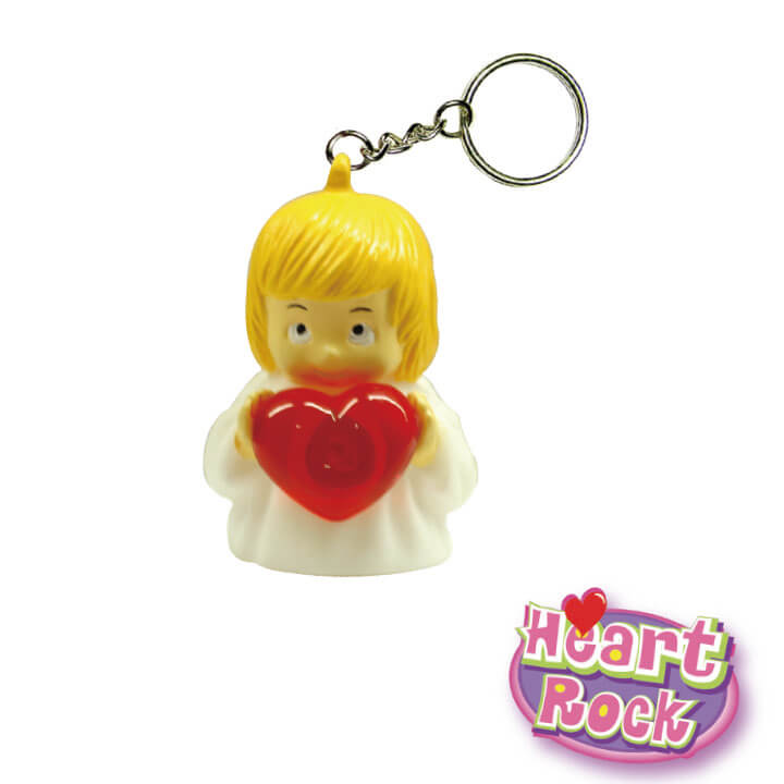 Heart Rock Keychain Angel F4062-17LLD