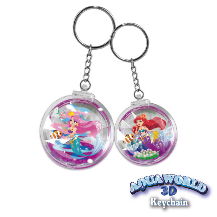 Aqua World 3D Keychain Mermaid Series F4104-1NMED-A