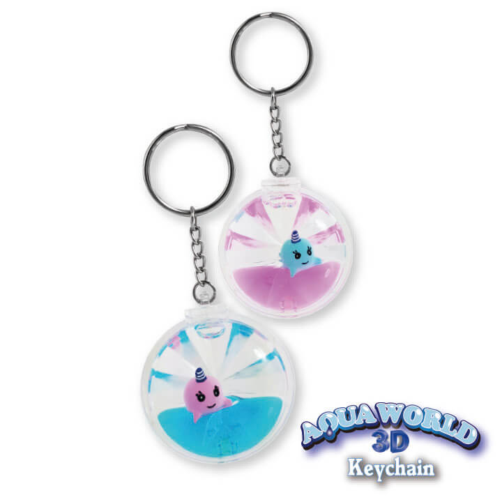 Aqua World 3D Keychain Narwhal Series Souvenir Design F4104-1NNAD-B