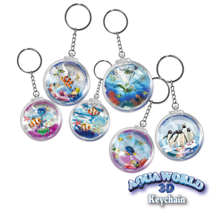 Aqua World 3D Keychain Ocean Series Souvenir Design F4104-1NOCD