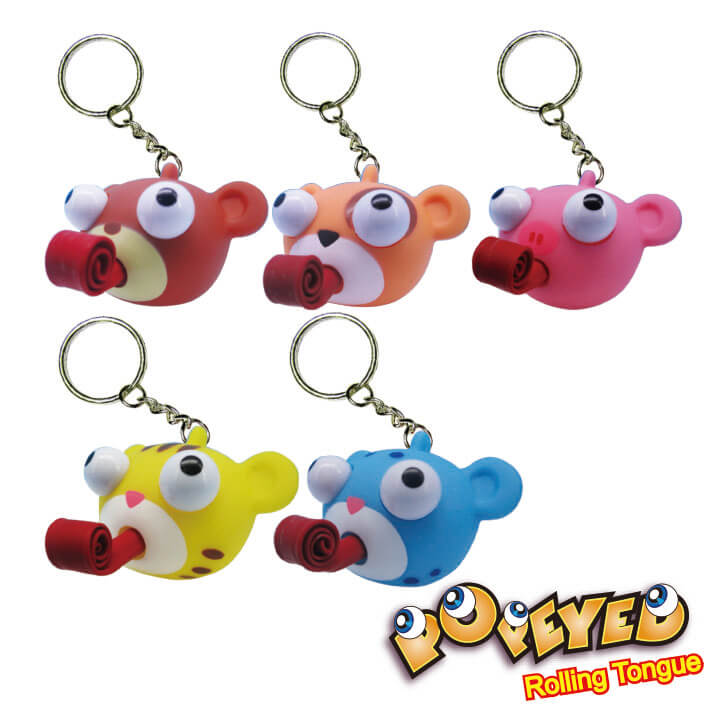 Popeyed Rolling Tongue Keychain Animal Series F4109-17XQAD