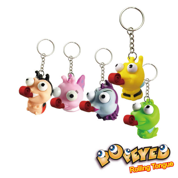 Popeyed Rolling Tongue Keychain Insect Series F4109-17XXXD