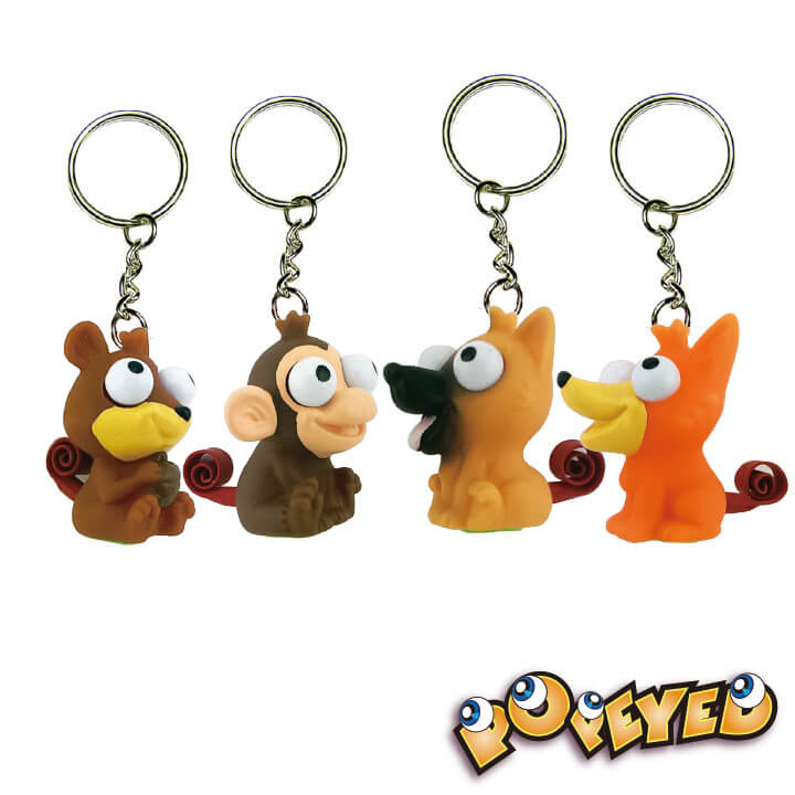 Popeyed Rolling Tail Keychain Animal Series F4109-1XAAD