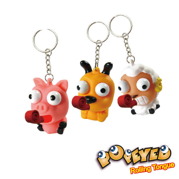 Popeyed Rolling Tongue Keychain Animal Series I F4109-1XPOD