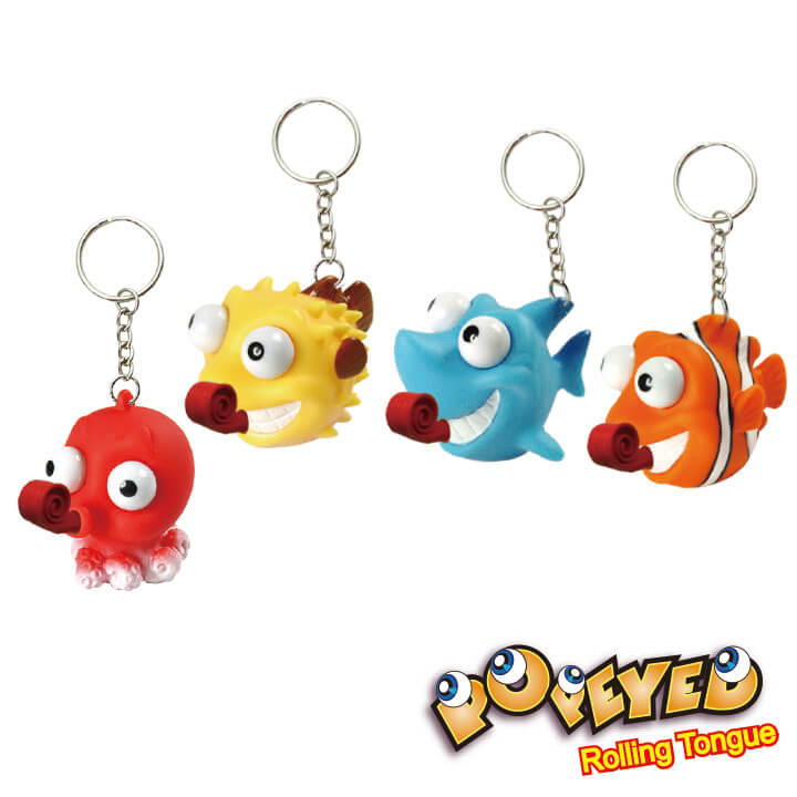 Popeyed Rolling Tongue Keychain Ocean Series I F4109-1XSSD