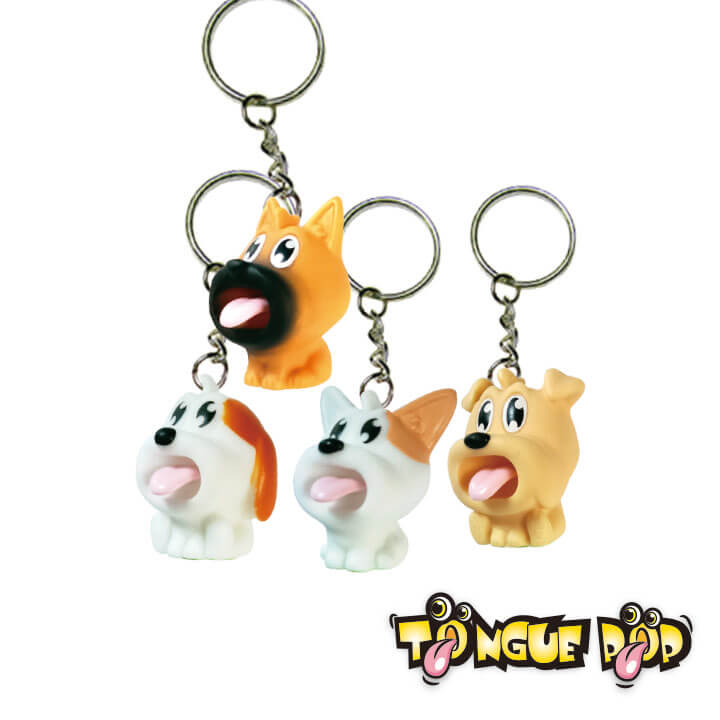 Tongue Pop Keychain Dog Series F4110-11SAD