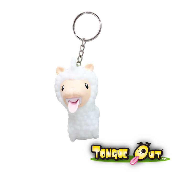 Tongue Out Keychain Llama Series F4110-17ALD