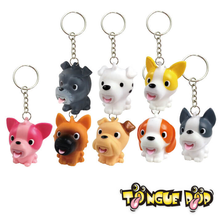 Tongue out Keychain Dog Series F4110-17BBD