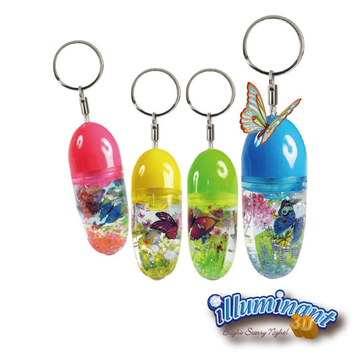 illuminant 3D Keychain Butterfly Series Design Keychain F4313-12KKD