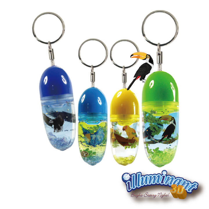 illuminant 3D Keychain Bird Series Keychain Design F4313-12PPD