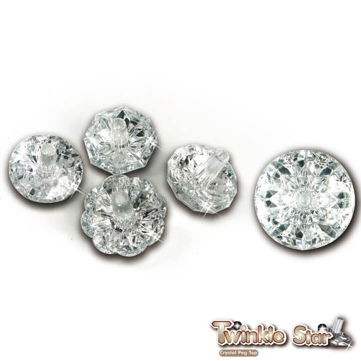 Twinkle Star Crystal Diamond Peg Top F5082-1TA9B