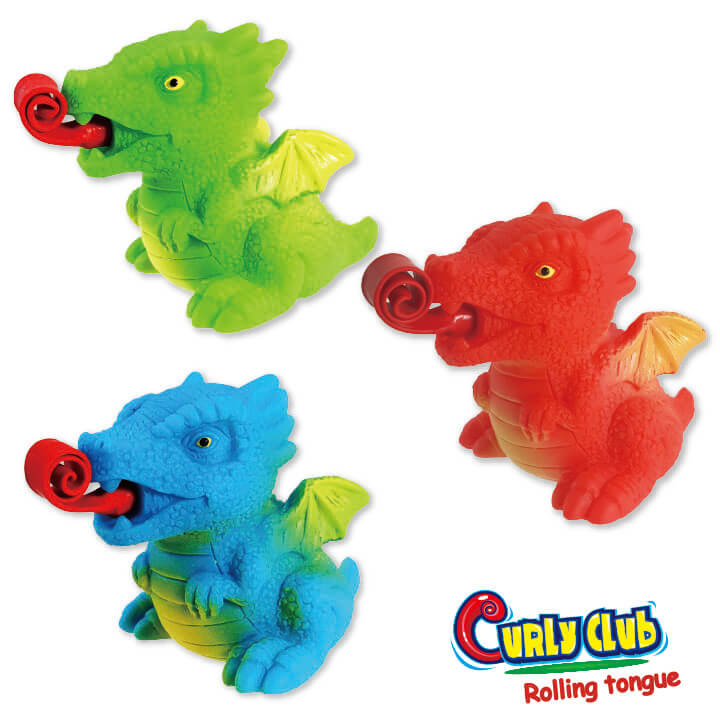 Curly Club Toy Rolling Tongue with Sound Dragon Series F5110-1XDID