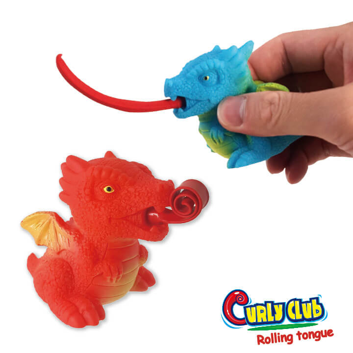 Curly Club Toy Rolling Tongue with Sound Dragon Series F5110-1XDID