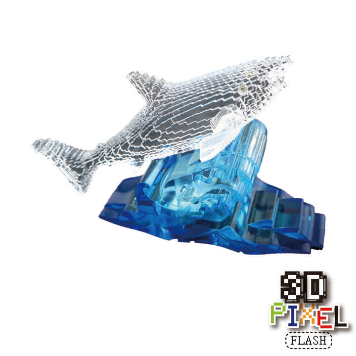 3D PIXEL Shark in the Wave Decor Design F6081-19BSP
