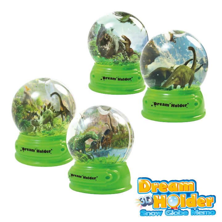 3D Dream Holder Snow Globe Memo Dinosaur Series F6106-11FFB