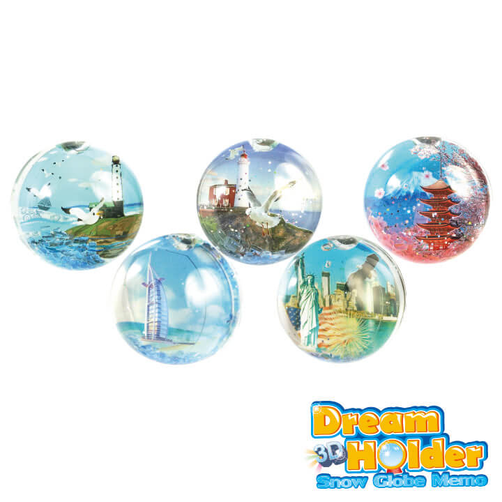 3D Dream Holder Water Globe Memo Scenery Series F6106-18CCD