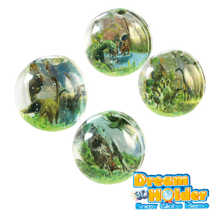 3D Dream Holder Water Globe Memo Dinosaur Series F6106-18FFD