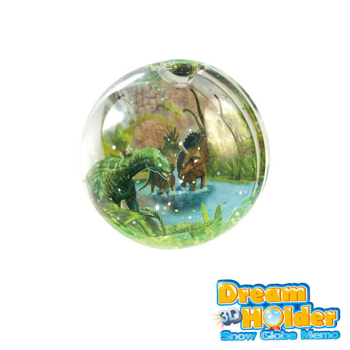 3D Dream Holder Water Globe Memo Dinosaur Series F6106-18FFD