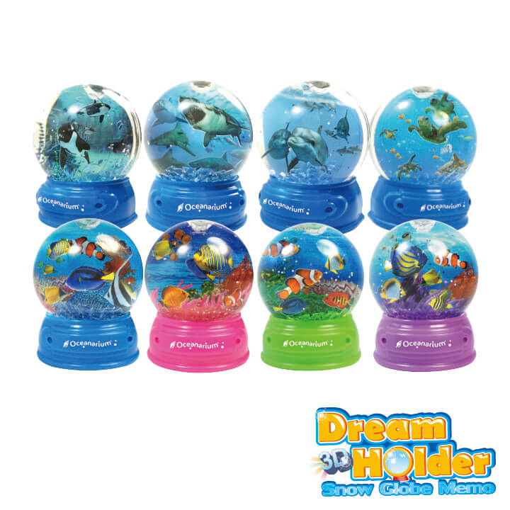 3D Dream Holder-Light up Snow Globe Memo Ocean Series F6106-19BBD