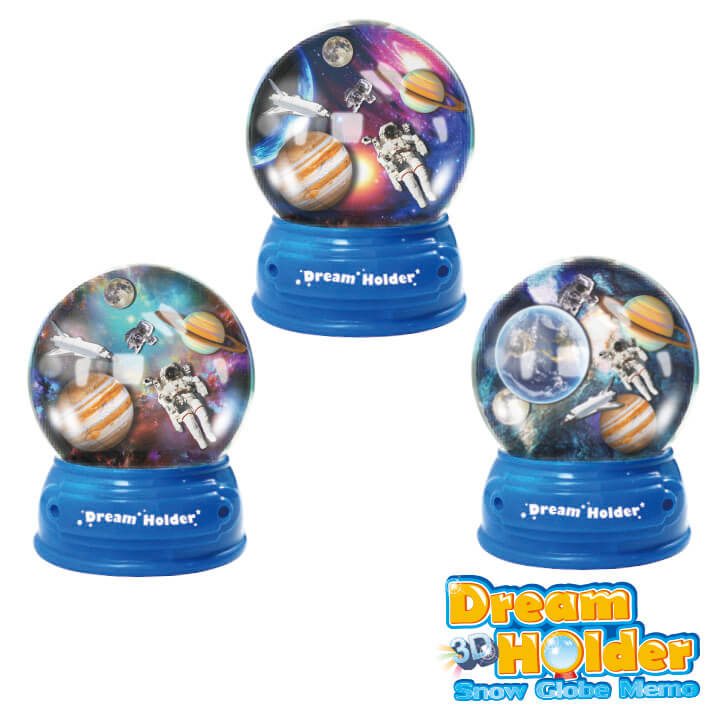 3D Dream Holder-Light Up Snow Globe Memo Space Series F6106-19SPD