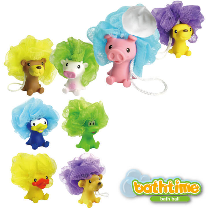 Bathtime Bath Ball Animal Series Shower Loofah for Kids F8B002-0AAC