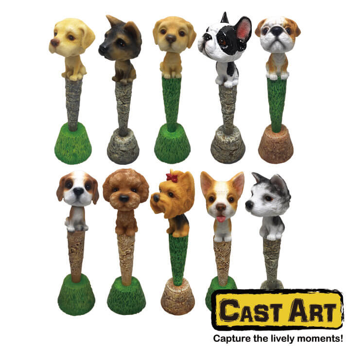 Cast Art Nodding Pen Puppy Series F8O005-0FFP