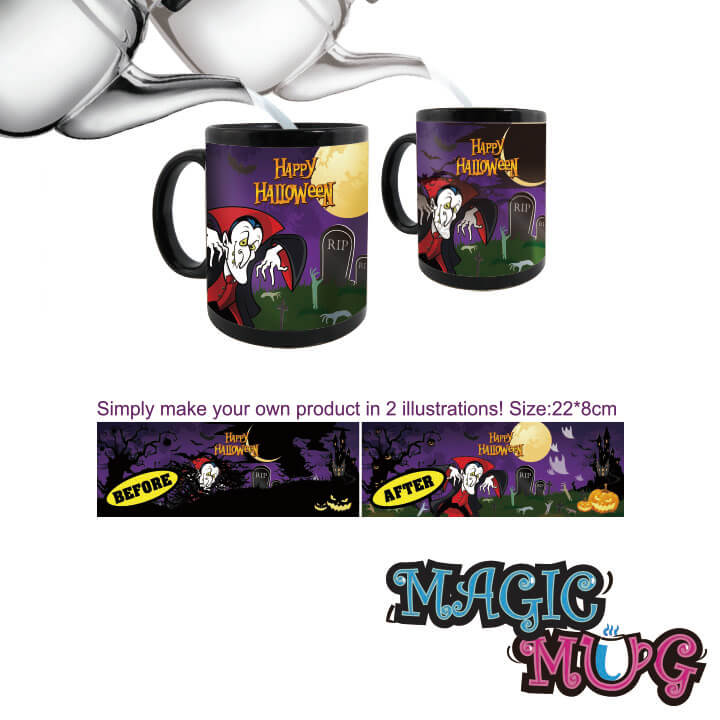 Magic Mug Change Color Cup Halloween Series F8O011-0CCD