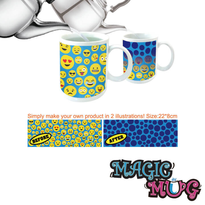 Magic Mug Change Color Cup Emoji Series F8O011-0GGD