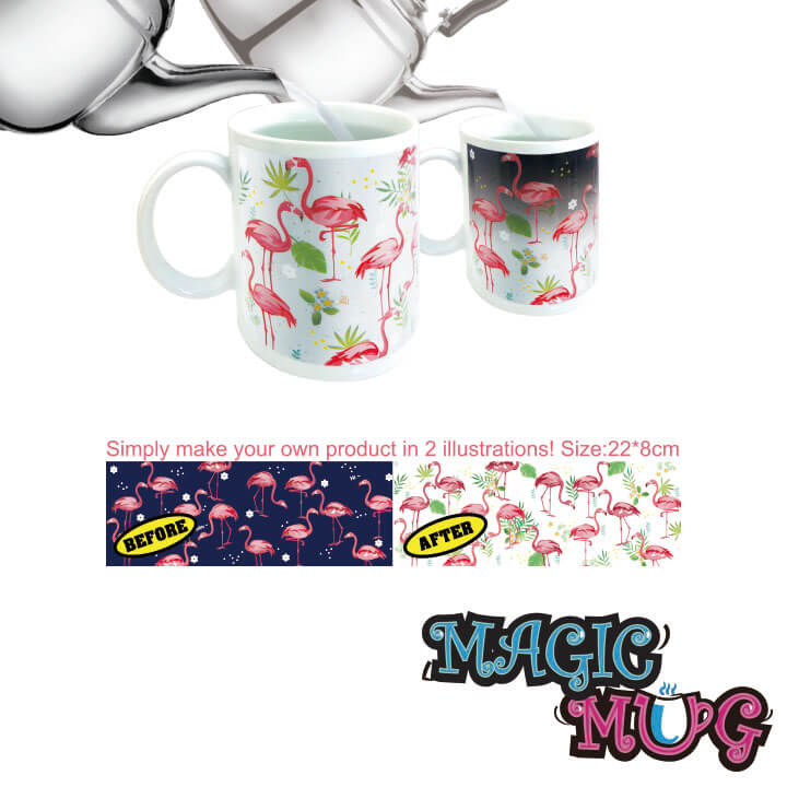 Magic Mug Change Color Cup Flamingo Series F8O011-0IID