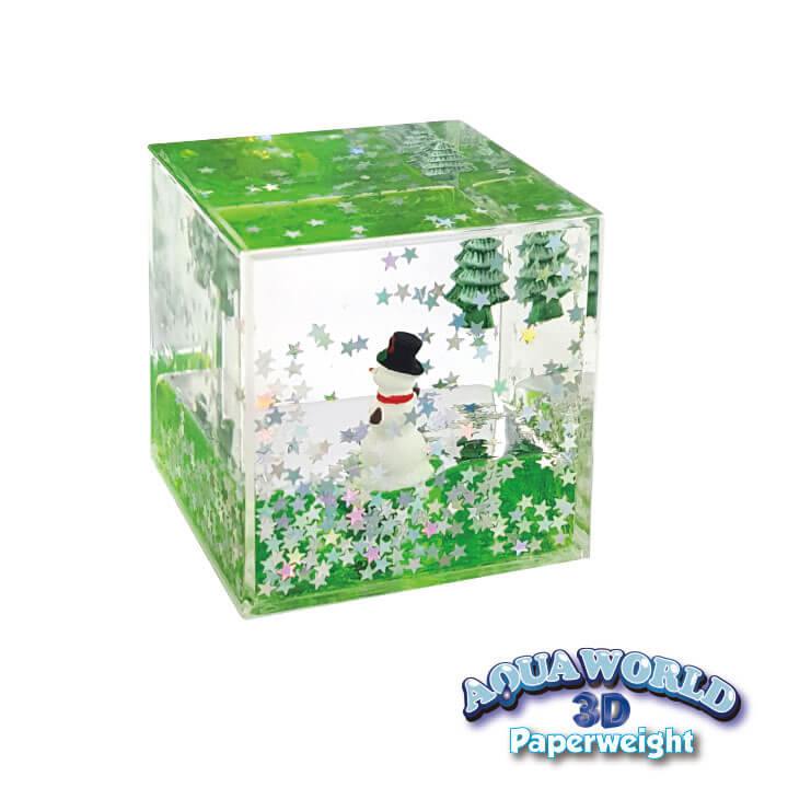Aqua World 3D paperweight Christmas Series F8O013-0CHD