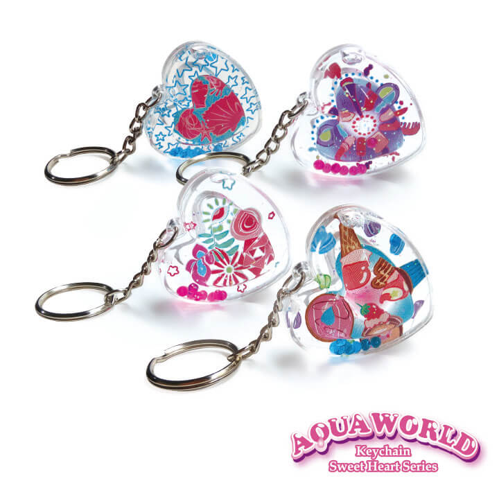 Aqua World Keychain Sweet Heart Series Heart Keychain FY4-F021