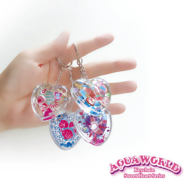 Aqua World Keychain Sweet Heart Series Heart Keychain FY4-F021