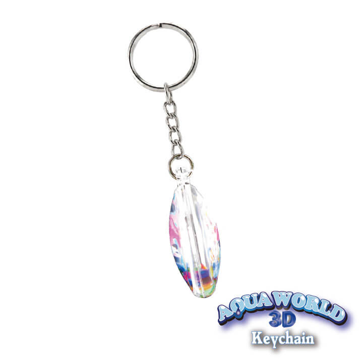 Aqua World Keychain Liquid Heart Narwhal Zoo Souvenir Design FY4-F024-E