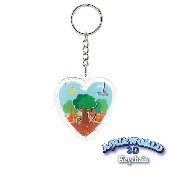 Aqua World Keychain Liquid Heart Fairy Tale FY4-F024-F