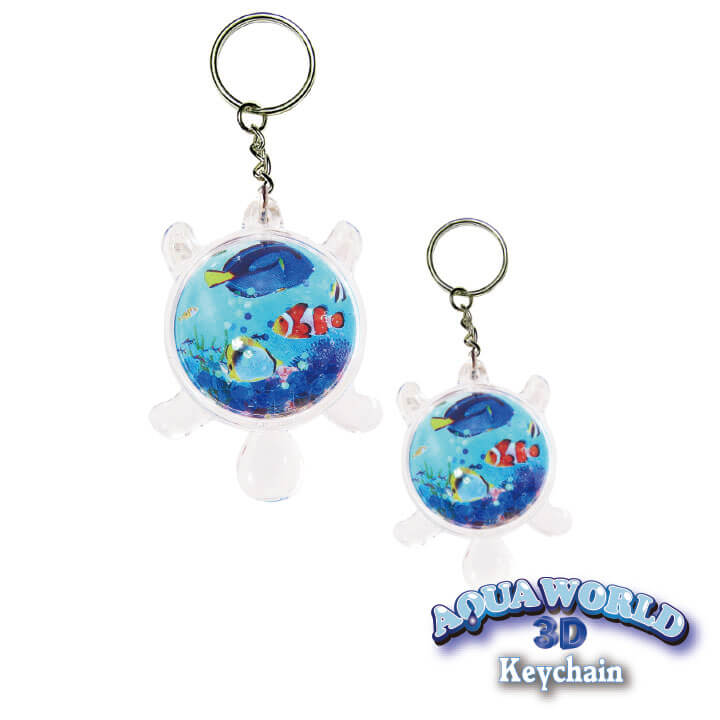 Aqua World Keychain Liquid Sea Turtle Ocean Keychain Supplier FY4-F025-A
